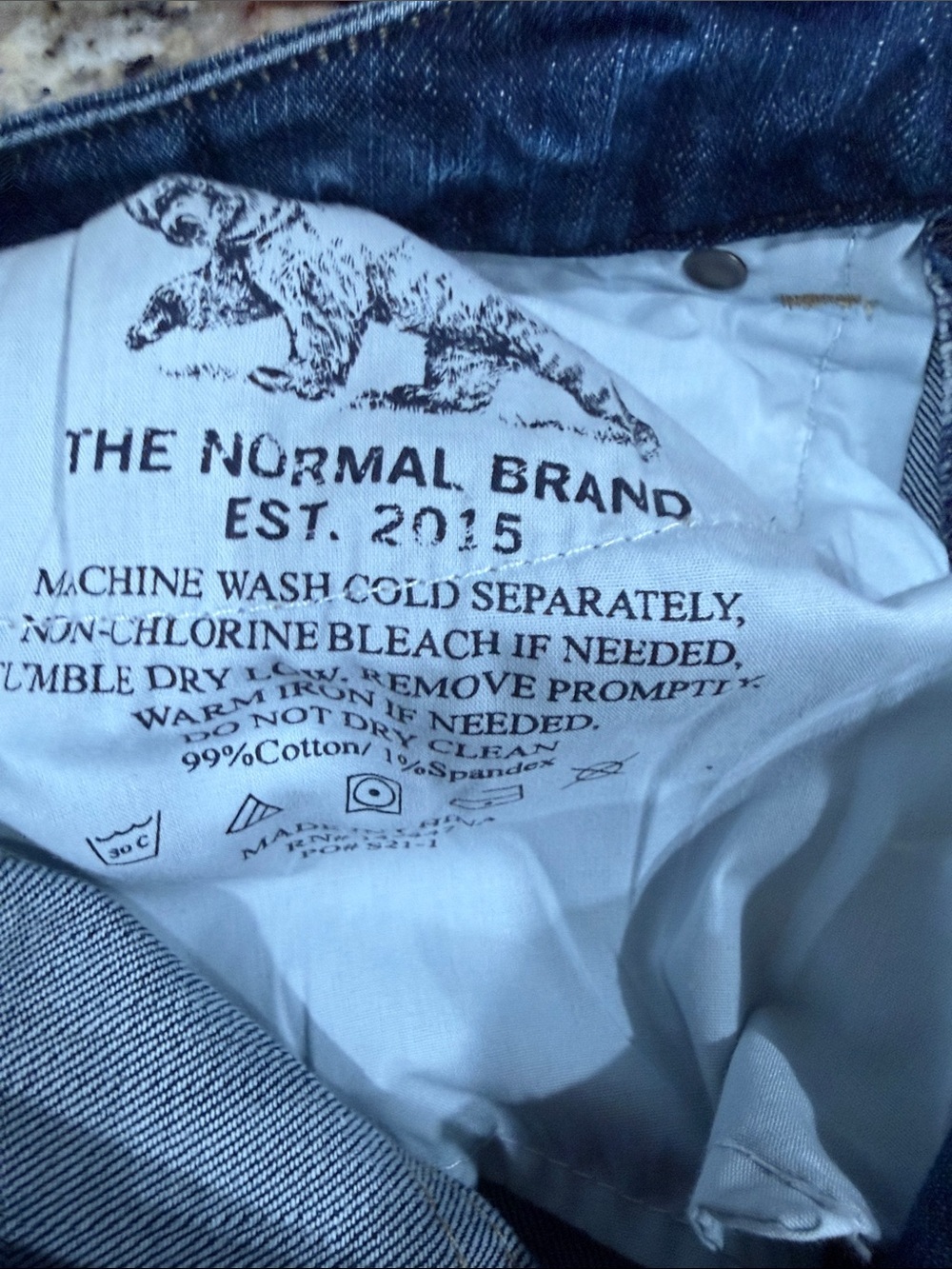 NWOT The Normal Brand Women's Straight Leg Indigo Jeans - Picture 6 of 6